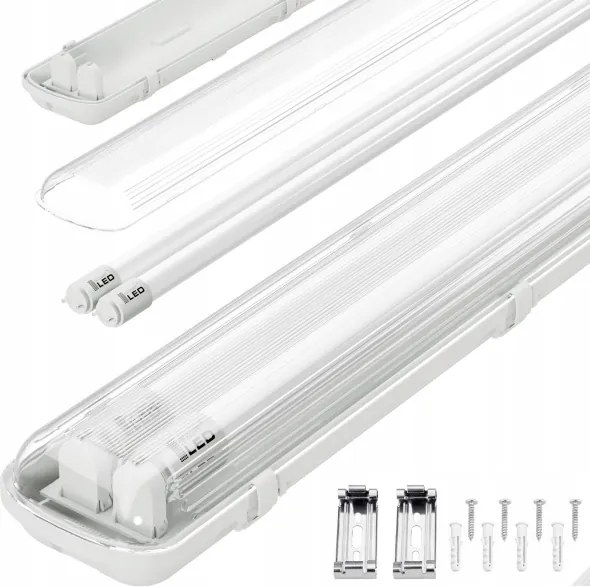 LED technické žiarivkové svietidlo T8 2xG13/20W/230V 6500K 120 cm IP65 biele