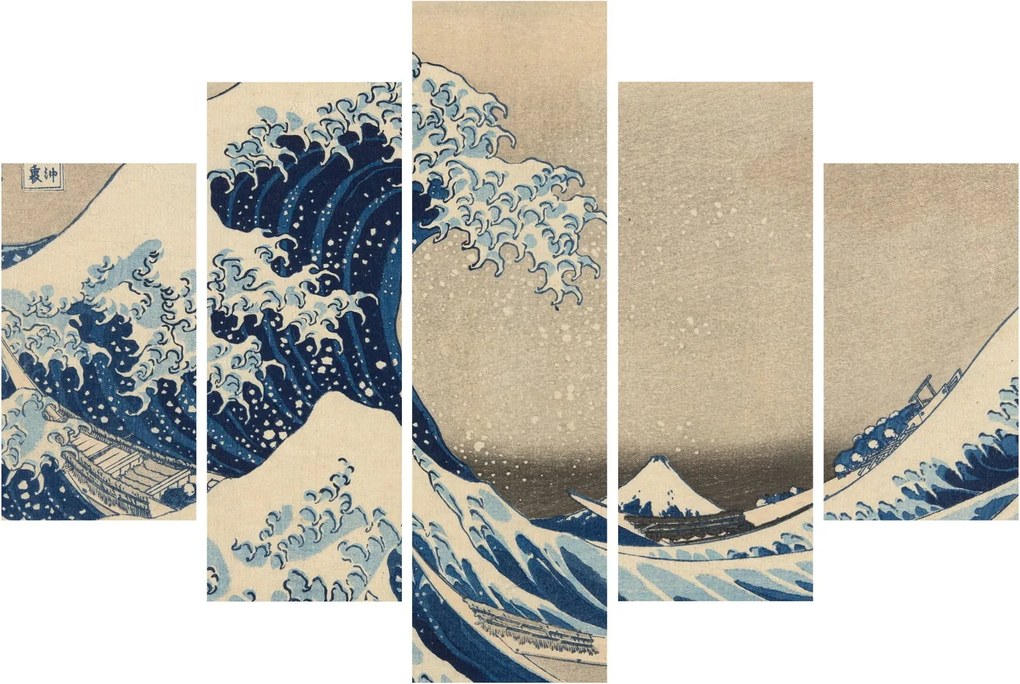 Obraz - Katsushika Hokusai, Under the Wave off Kanagawa, reprodukcia (150x105 cm)