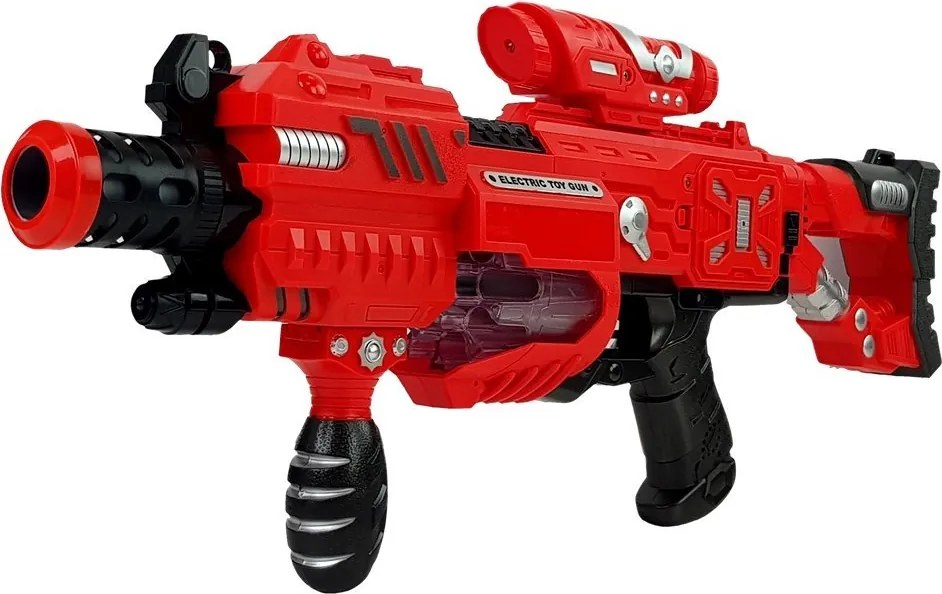 LEAN Toys Svietiaca pištoľ svietiaca v tme Penové náboje Dosah zvuku 45 m