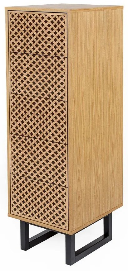 Komoda v dubovom dekore Woodman Camden Diamond, 40 x 123 cm