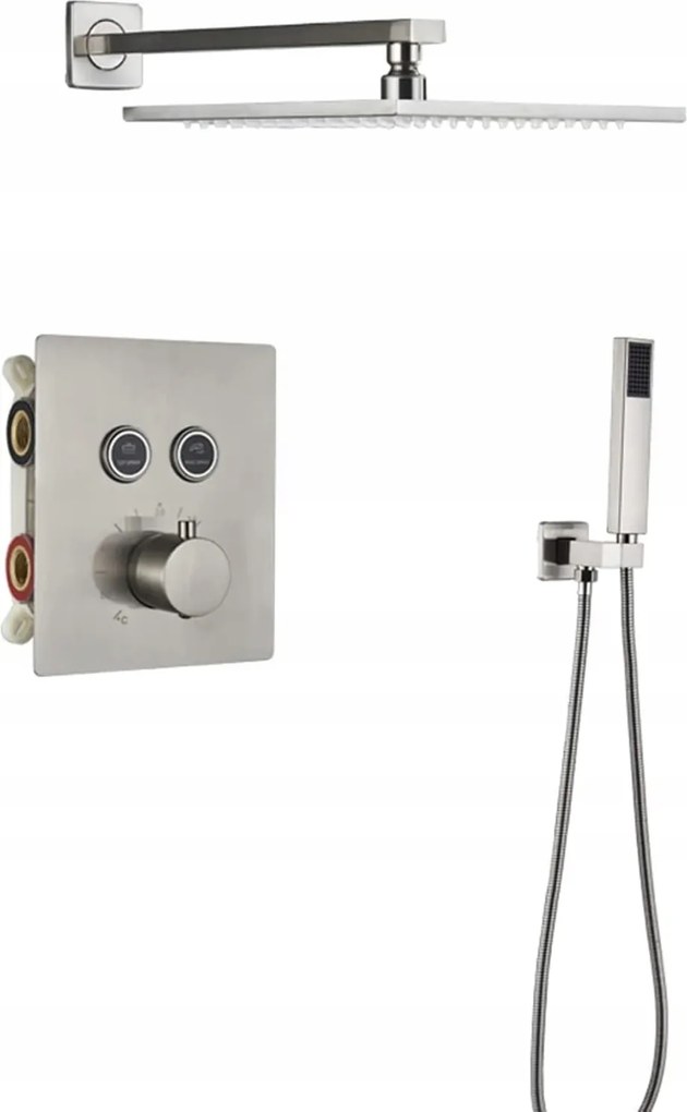 Podomietkový Sprchový Set Štvorcový Termostat Dažďová Sprcha Batéria