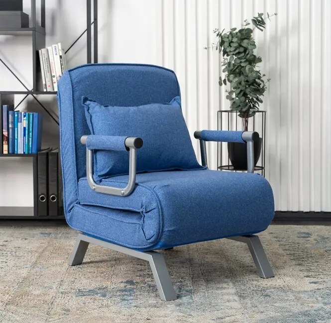 Polohovacie kreslo/lehátko Falun šedé