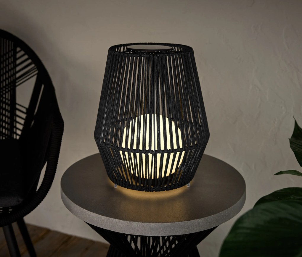 Solárny lampáš s textilnou šnúrkou, malý