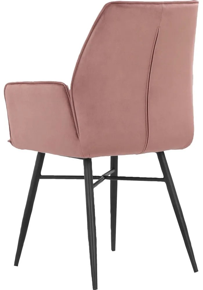 Svetloružové čalúnené jedálenské kreslá v súprave 2 ks Anzo – Støraa
