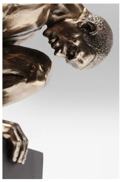 KARE DESIGN Dekoratívny predmet Nude Man Stand 35 cm bronzový 35,5 × 25,5 × 12,5 cm