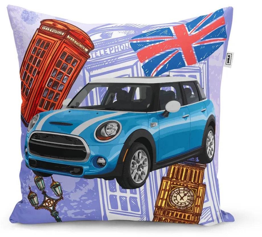 Sablio Vankúš Mini sedan Londýn - 40x40 cm