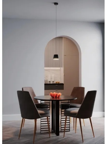 Redo 01-1496 - LED luster na lanku LOLLI LED/6W/230V pr. 14 cm čierna