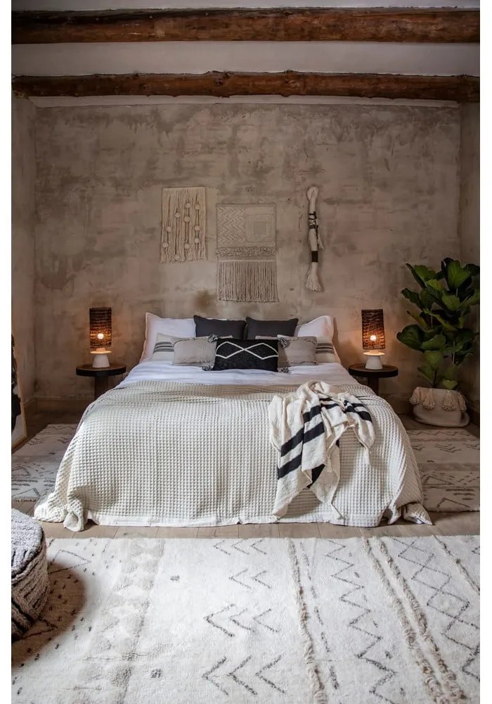 Krémový prateľný ručne tkaný vlnený koberec 140x200 cm Lakota Day – Lorena Canals