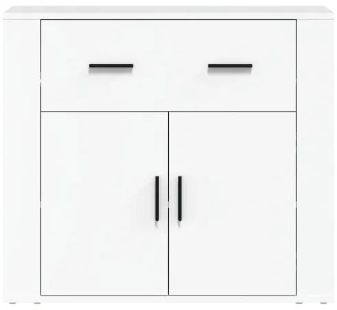 vidaXL Komoda biela 80x33x70 cm spracované drevo-