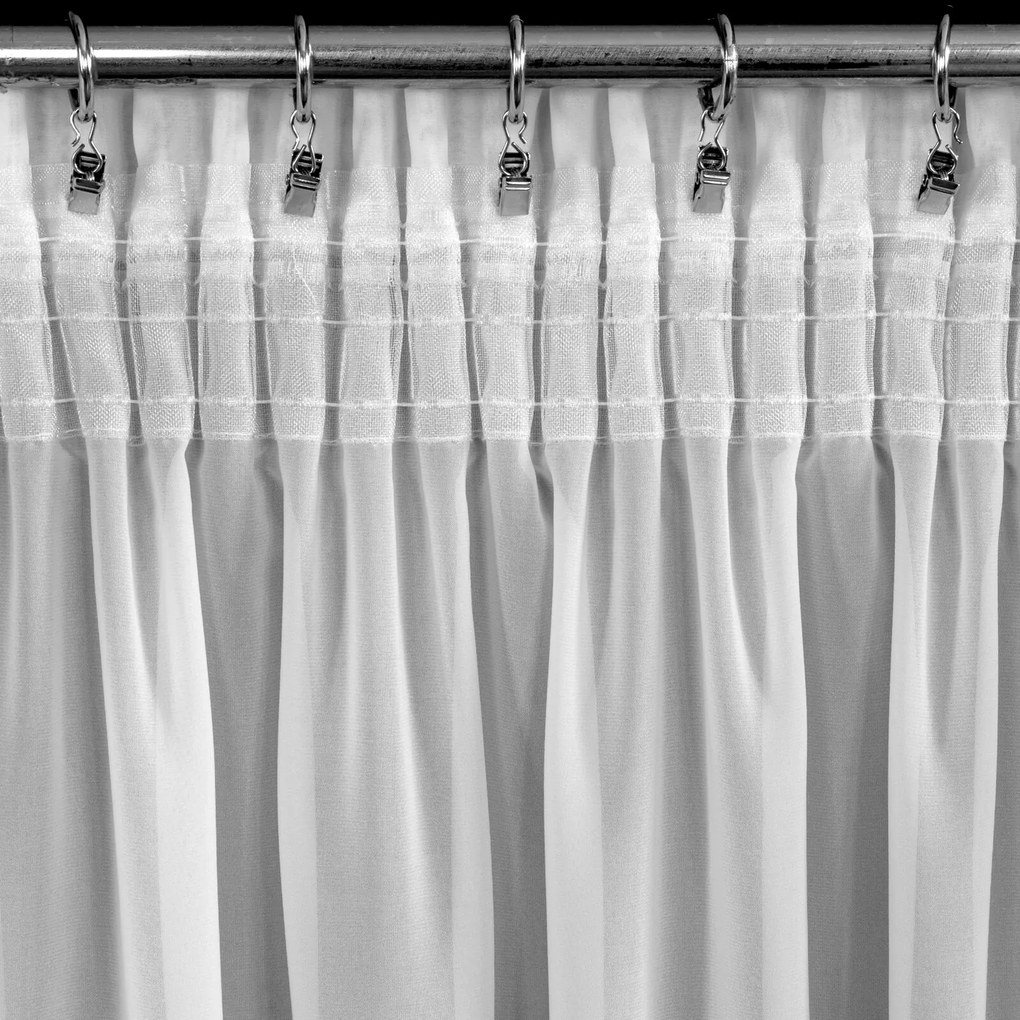 ZÁCLONA NA PÁSKE LUISA 140X270 CM BIELA