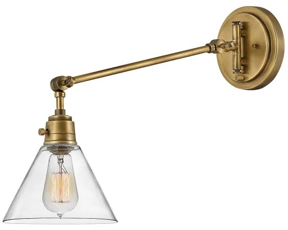 Hinkley HK-ARTI-1W-HB-CG - Nástenná lampa ARTI 1xE27/60W/230V mosadz