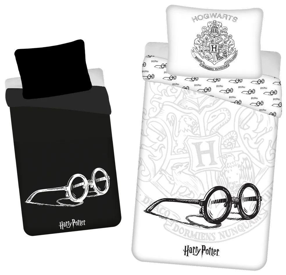 Jerry Fabrics Bavlnené posteľné prádlo svietiaceHarry Potter, 140 x 200 cm, 70 x 90 cm