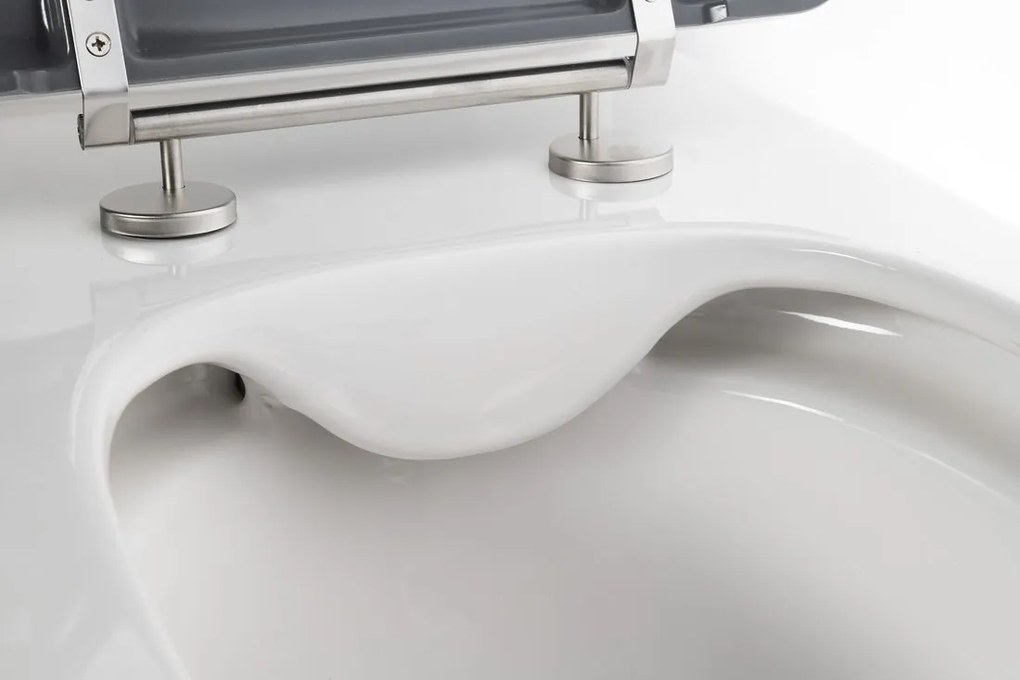 Sapho Sapho, MEDIC RIMLESS misa pre kombi WC, spodný/zadný odpad, biela, MC102-111