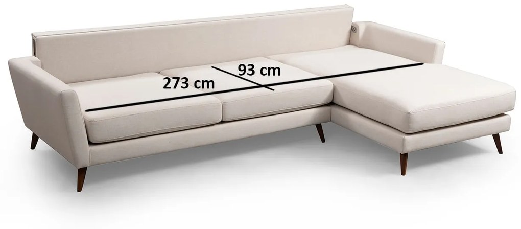 Rohová sedačka Mayernat (P) (béžová + hnedá). Akcia -19%. Vlastná spoľahlivá doprava až k Vám domov. 1072252