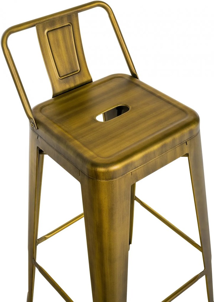 Kovová barová stolička Mason - Zlatá