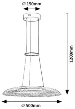 Rabalux 72411 - LED závesné svietidlo na lanku ZOFRAEL LED/24W/230V 3000K