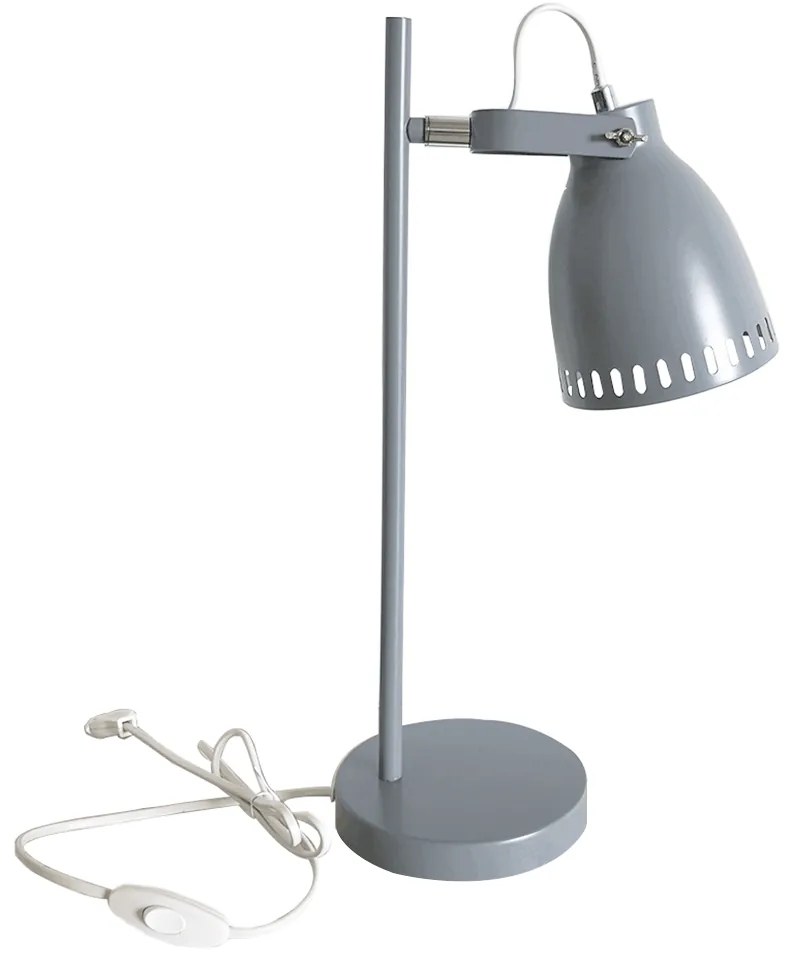 Kondela Stolná lampa, sivá/kov, AIDEN TYP 1