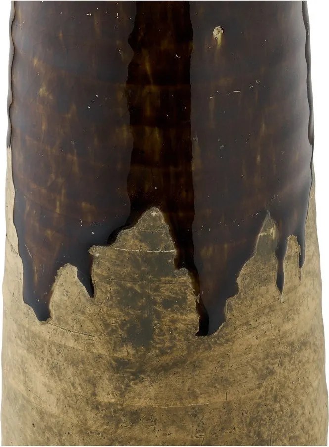 Hnedá keramická vysoká váza (výška 39 cm) – House Nordic