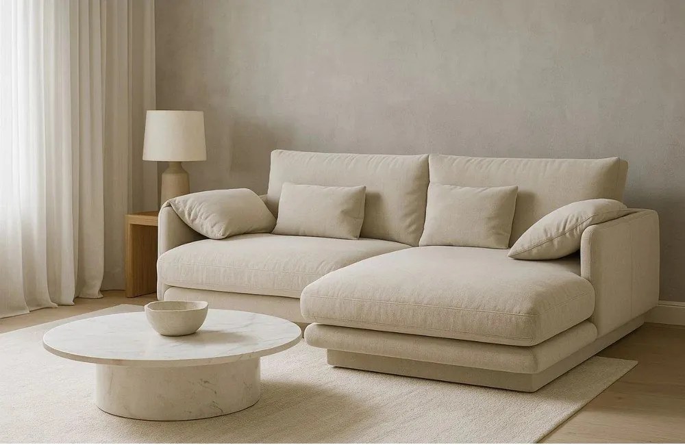 Béžová rohová pohovka (pravý roh) Torino – Micadoni Home