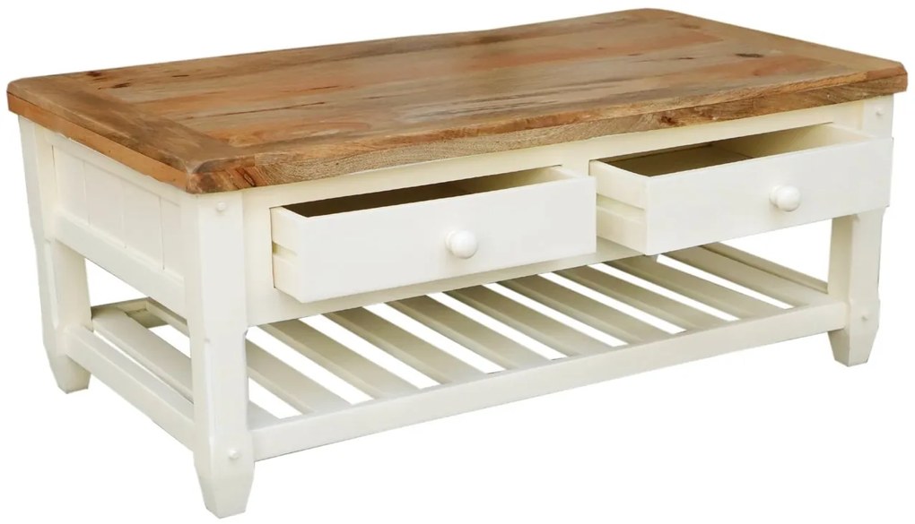furniture-nabytek.cz - Konferenční stolek rustikální z dřeva mango 110x45x60