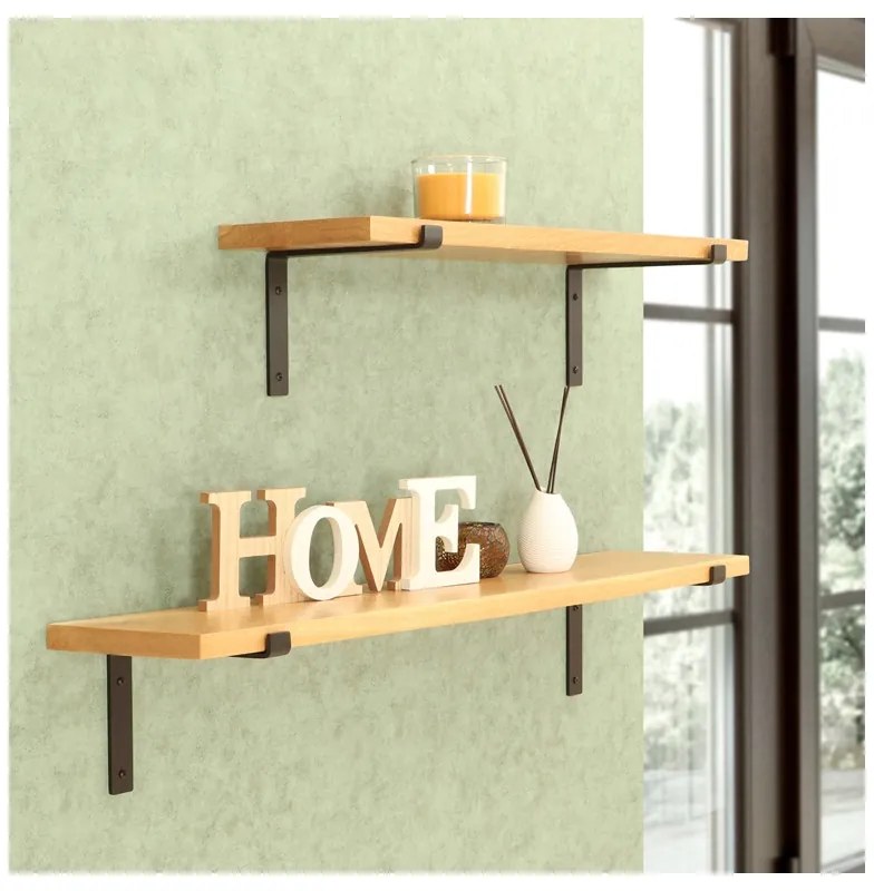 Polica na stenu s konzolou Lena 125 cm DUB