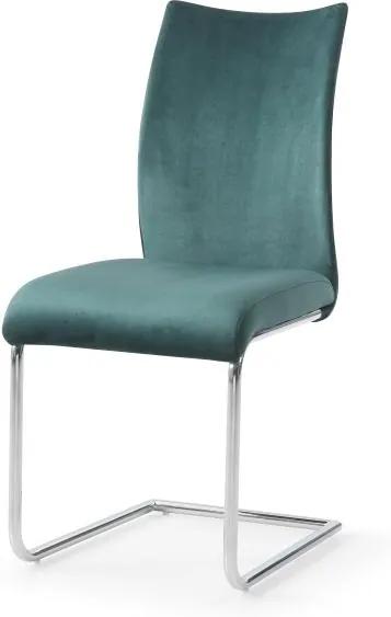 Konzolová stolička Bland, zelená, chróm