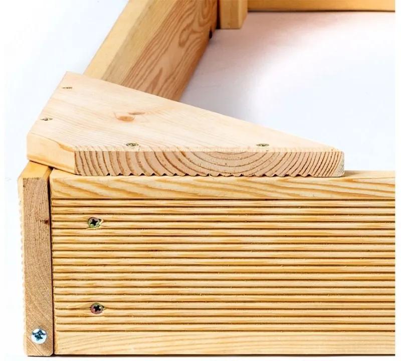 MARIMEX drevené pieskovisko štvorhranné, 100 x 100 x 14 cm