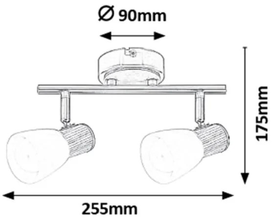 Rabalux 6487 - Bodové svietidlo GAVIN 2xE14/40W