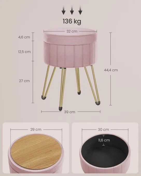 Taburetka s úložným priestorom LOM003R01