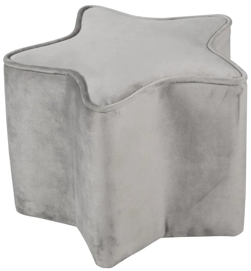 Svetlosivý zamatový detský puf Lil Sofa – Roba