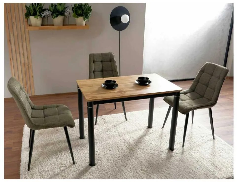 Jedálenský stôl Damar W 100 x 60 cm, dub artisan / čierna