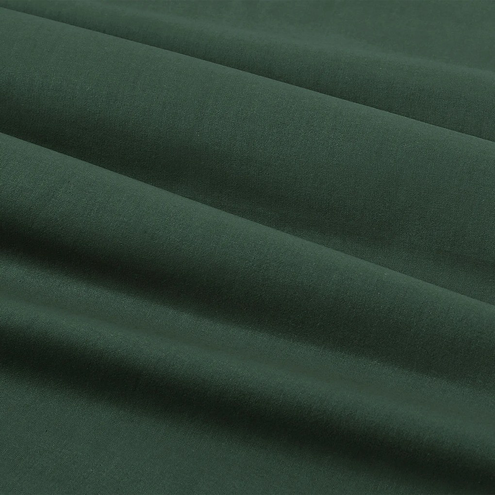 Goldea okrúhly obrus 100% bavlnené plátno - tmavo zelený Ø 130 cm