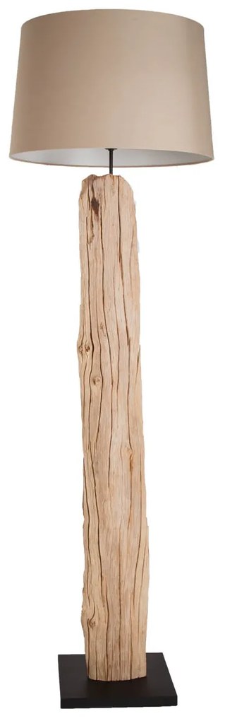 Stojacia lampa z naplaveného dreva Rousilique béžová