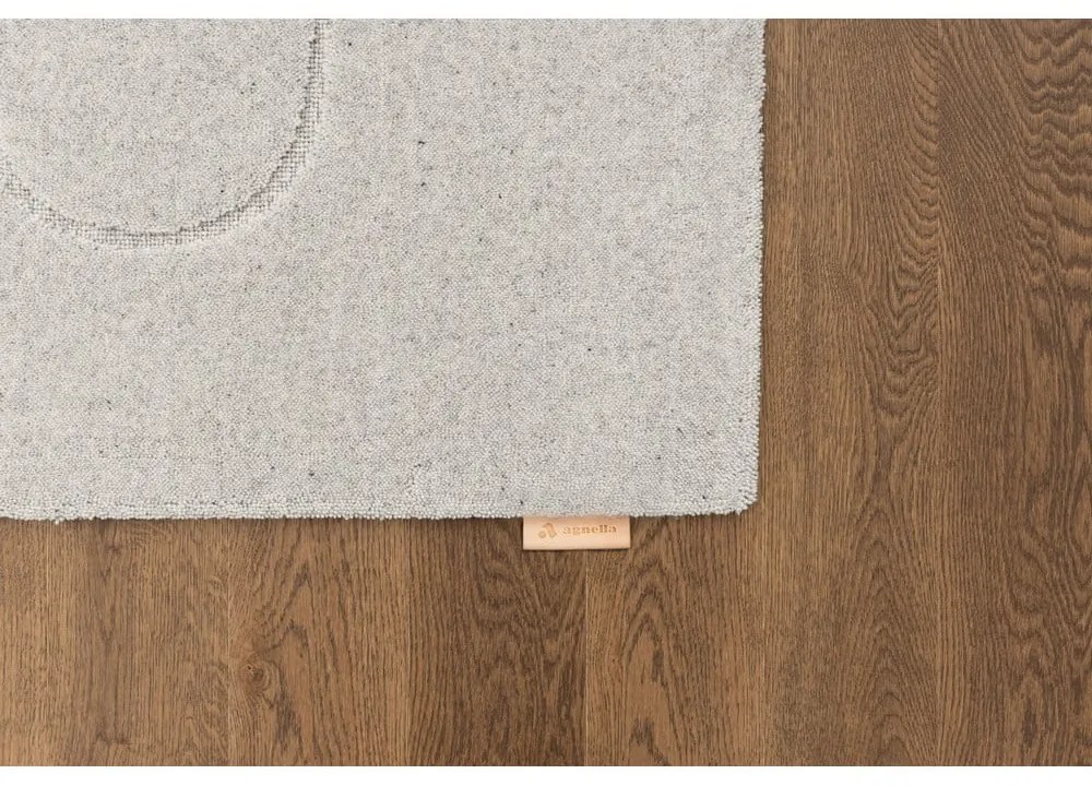 Svetlosivý vlnený koberec 133x190 cm Morphic – Agnella