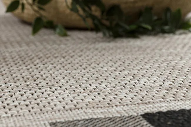 Koberec SIZAL FLOORLUX 20195 strieborný / čierny