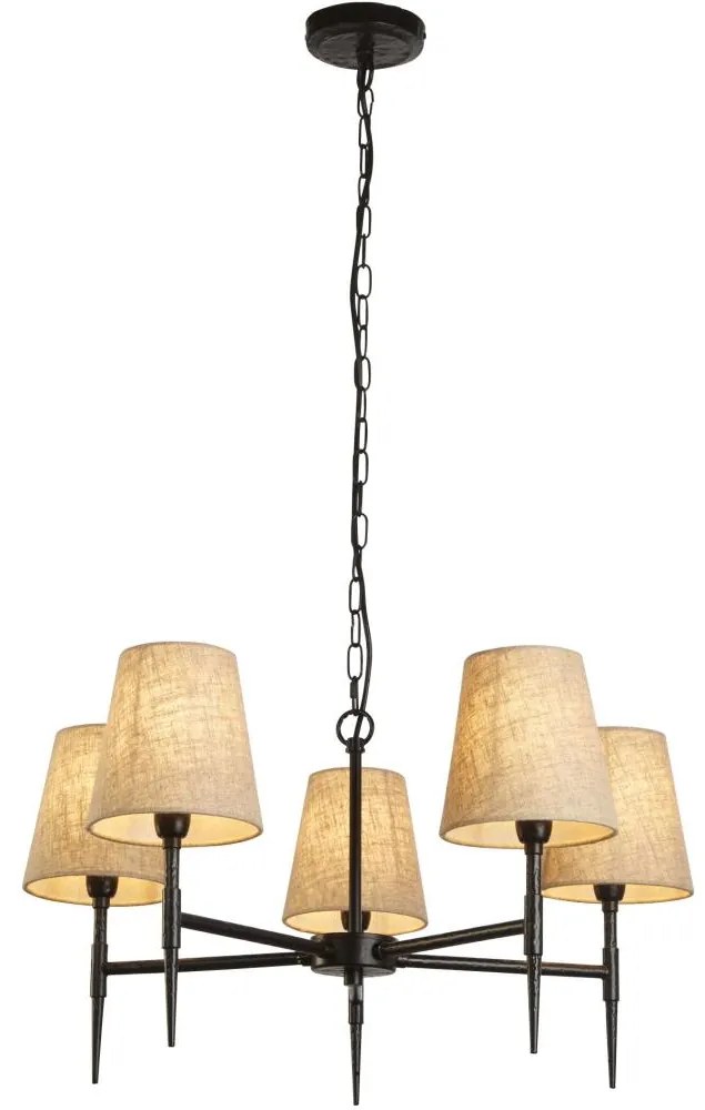 Searchlight 30690-5BK - Luster na reťazi GOTHIC 5xE14/60W/230V čierna