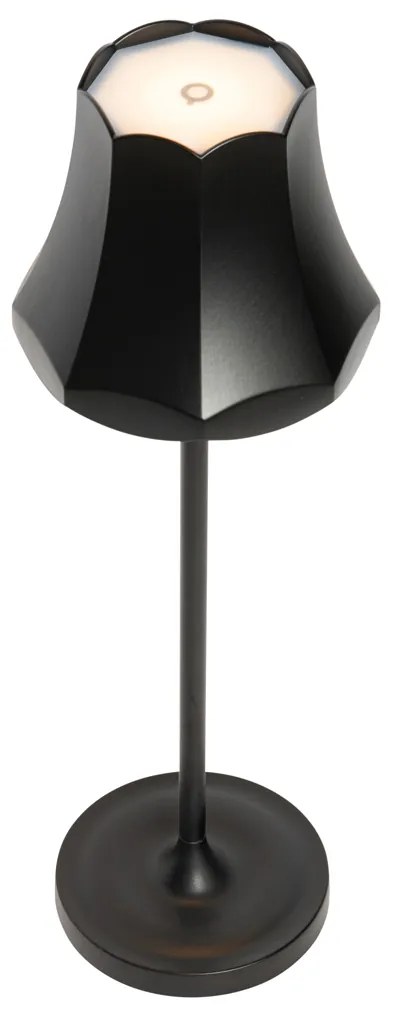 Sada 2 retro stolných lámp čiernych nabíjateľných IP44 - Granny