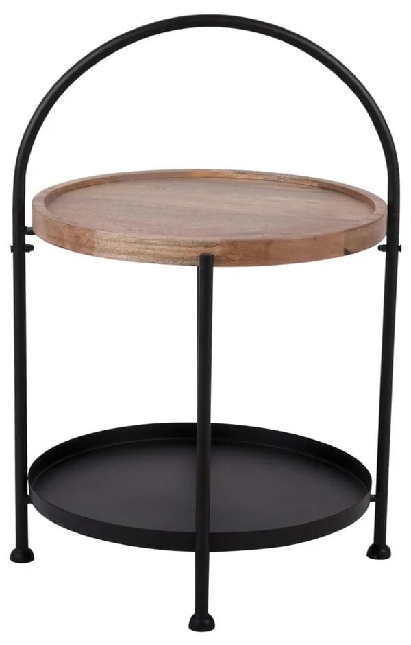 Okrúhly odkladací stolík z mangového dreva ø 39 cm Tray – Leitmotiv