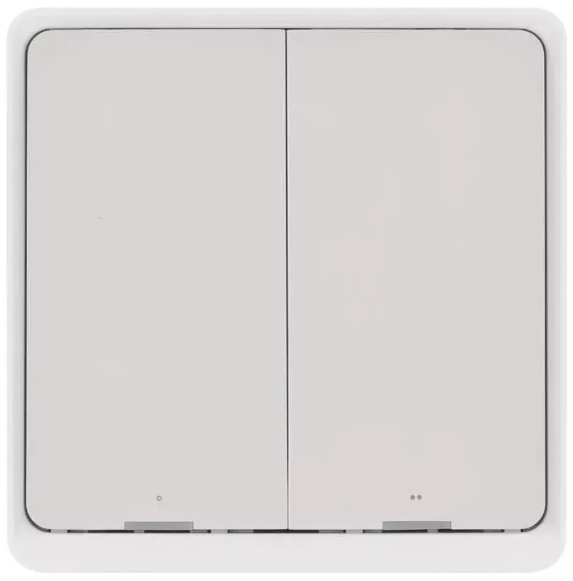 Vypínač 2-tlačidlový GoSmart 1xCR2430 Tuya biela