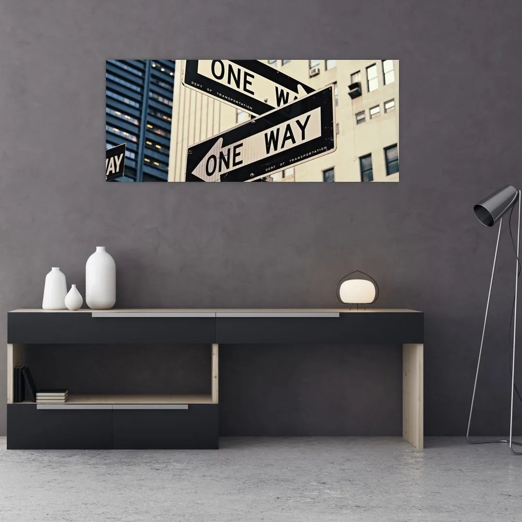 Obraz - New York ONE WAY (120x50 cm)