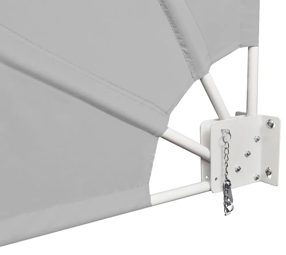 Skladacia zástena na balkón, 140 cm,- sivá