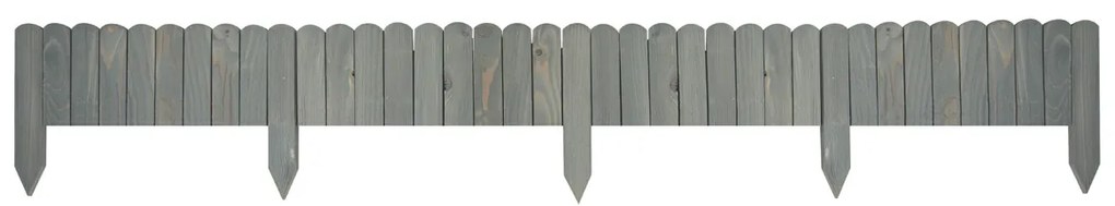 Plôtik na ohraničenie záhona - sivé, 20 x 196 cm