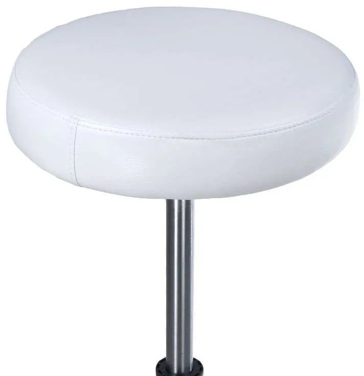 LuxuryForm DESIGN Taburet PING na podstave s kolieskami - biely