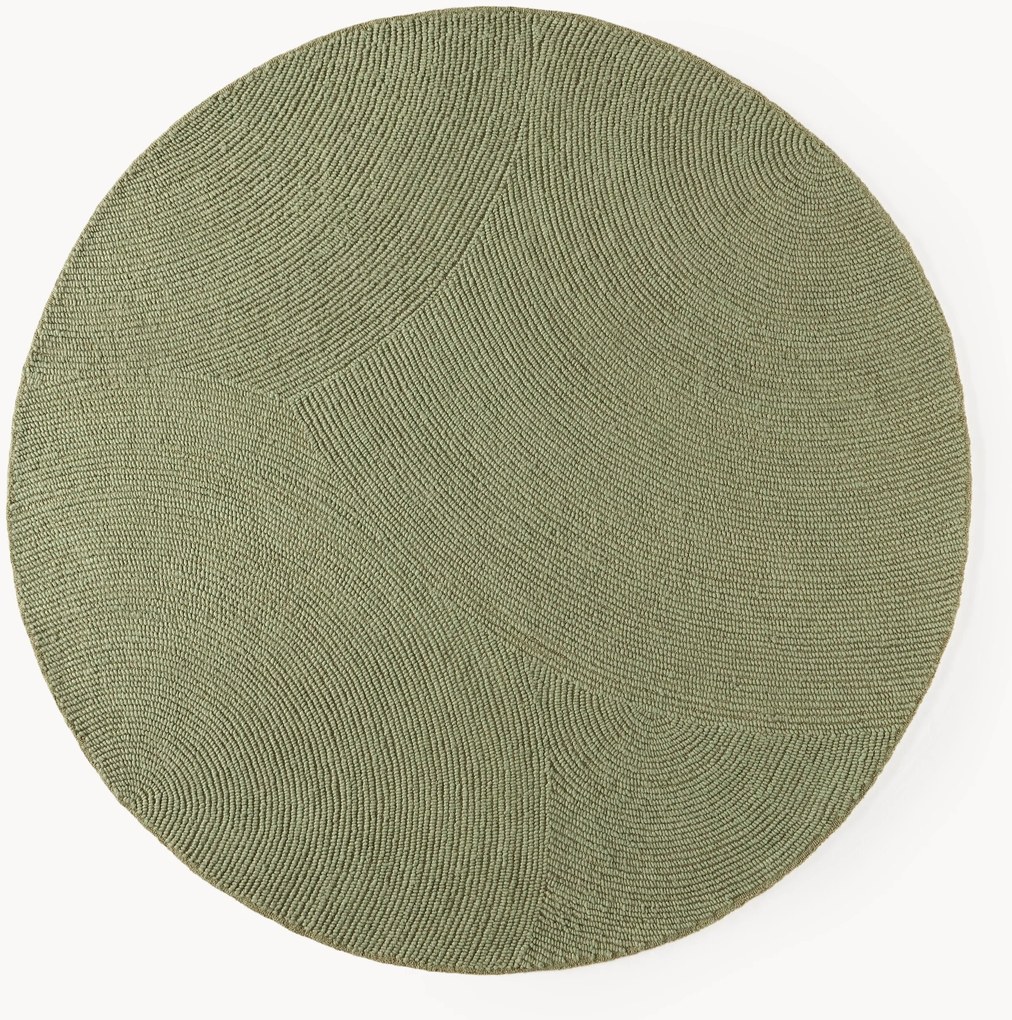 Ručne tuftovaný okrúhly vlnený koberec Eleni