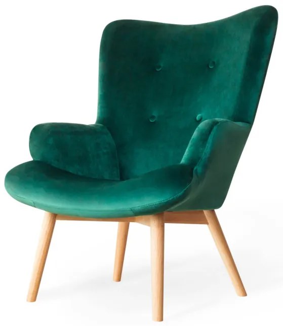 Kreslo MOSS zamatové zelené SS22 925799
