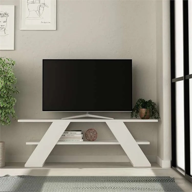 TV stolík Houseland Farfalla 120 cm biely