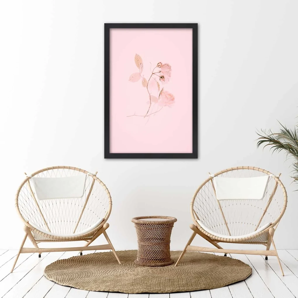 Gario Plagát Pastelová vetvička Farba rámu: Bez rámu, Rozmery: 40 x 60 cm