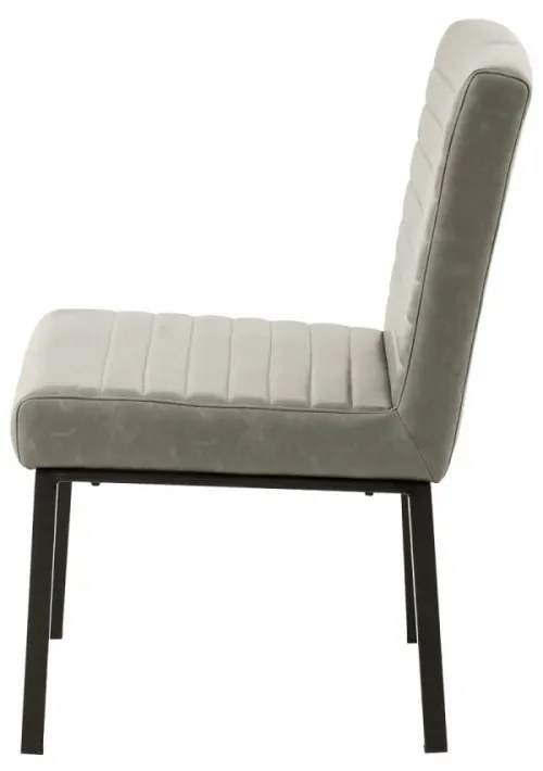 furniture-nabytek.cz - Čalúnená stolička Wingston XXL, nosnosť 250 kg, umelá koža / kov, šedozelená