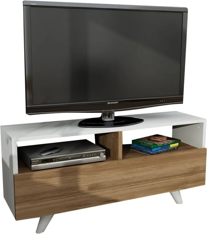 TV stolík v dekore orechového dreva Novella