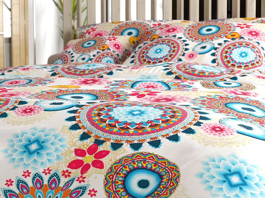 Obliečky z mikrovlákna GEOMANDALA farebné Rozmer obliečky: 70 x 90 cm | 140 x 200 cm